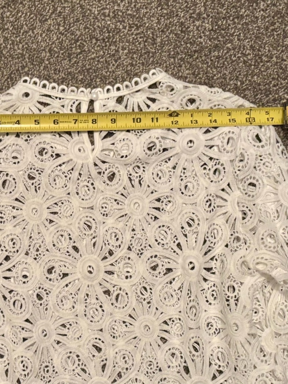 Nordstrom Rack White Lace Crochet Two-Piece Set - Top & Shorts - Picture 15 of 16